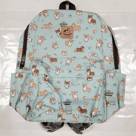 Waterproof Corgi Large Backpack for School Travel - Picture 6 of 11